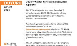 2025 YKS ek yerleştirme sonuçları açıklandı