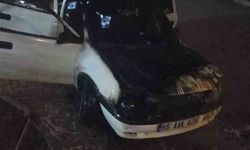 Yozgat'ta otomobil alevlere teslim oldu