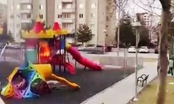 Kaydırağı ateşe veren çocuk yakalandı