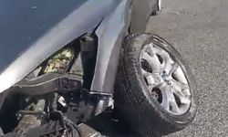 Refüje çarpan aracın sürücüsü ağır yaralandı