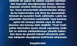 Başkan Okandan: 'Bahsi geçen işletmeyle alakalı hiç bir zaman resmi bir ortaklığım olmamıştır'
