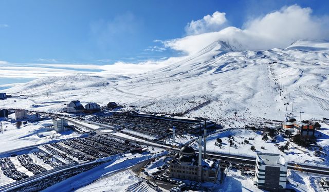 Erciyes’te kar kalınlığı 179 santimetreye ulaştı