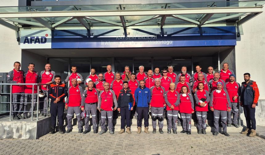 KAYSERİ KIZILAY KURTARMA EKİBİ AKREDİTE OLDU
