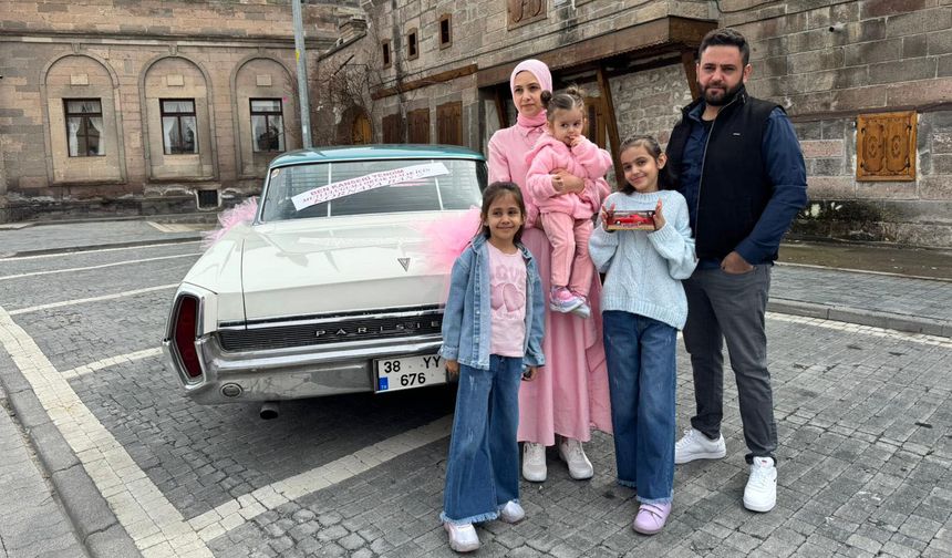 10 yaşındaki Rümeysa ‘KANKA’ ile kanseri yendi, klasik otomobille şehir turu attı