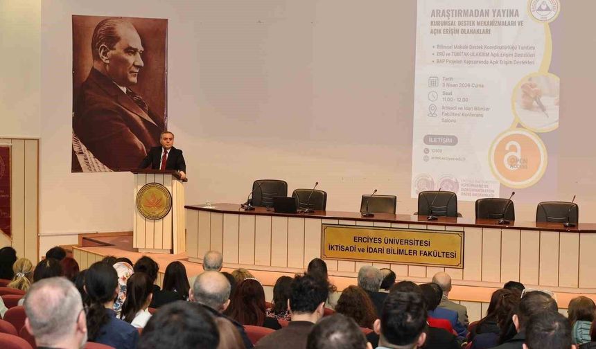ERÜ'de 'Araştırmadan Yayına Kurumsal Destek Mekanizmaları ve Açık Erişim Olanakları' anlatıldı